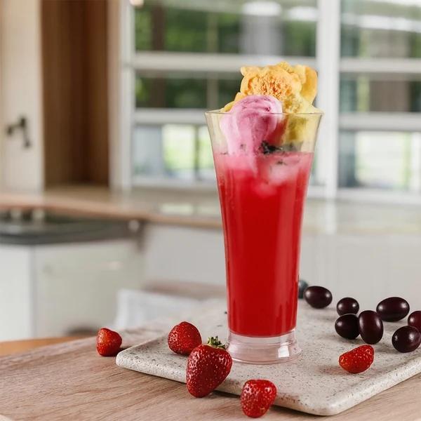 faluda Matt Finish Plastic Glass Set ( 300ML)  6 Piece Set